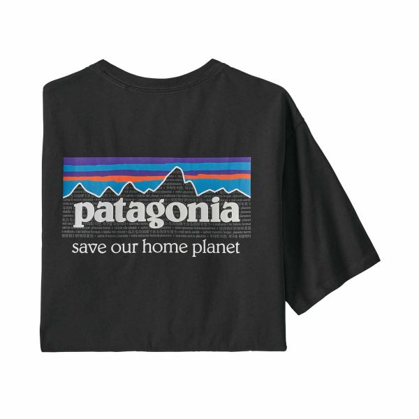 Patagonia Men's P-6 Mission Organic T-Shirt Ink Black