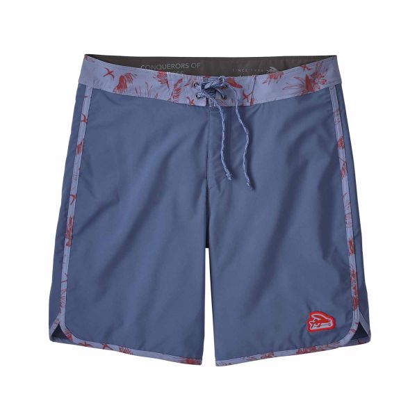 Patagonia Men's Hydropeak Scallop Boardshorts Flying Fish Patch: Current Blue