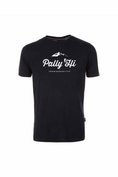 Pally'Hi Classic Peak Logo Herren T-Shirt bluek front