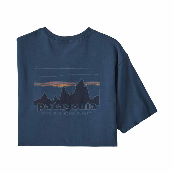 Patagonia Men's '73 Skyline Organic T-Shirt Tidepool Blue