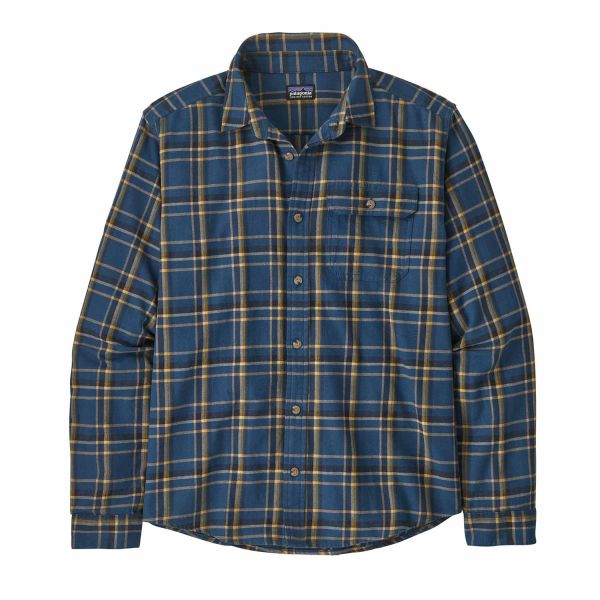 Patagonia Men's L/S Cotton in Conversion Lightweight Fjord Flannel Shirt Major: Tidepool Blue