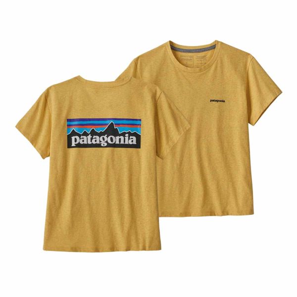 Patagonia Women's P-6 Logo Responsibili-Tee® Surfboard Yellow