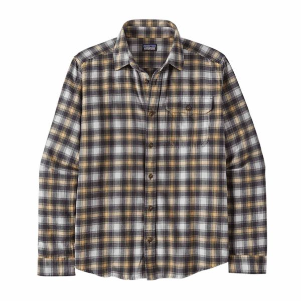 Patagonia Men's L/S Cotton in Conversion Lightweight Fjord Flannel Shirt Beach Day: Sandy Melon