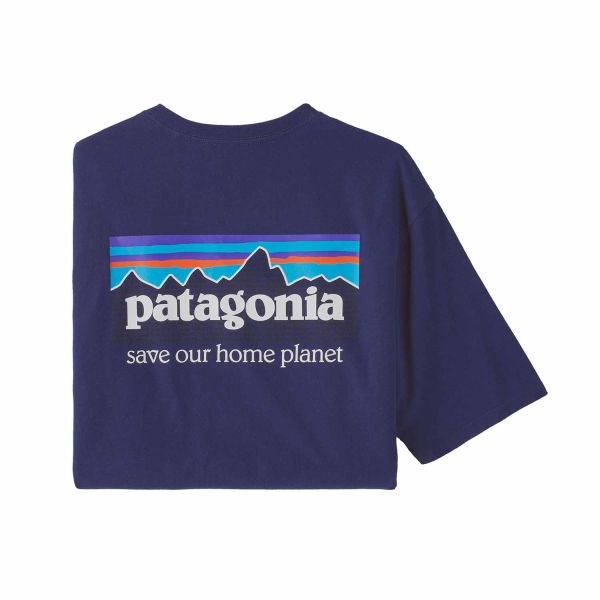 Patagonia Men's P-6 Mission Organic T-Shirt Sound Blue