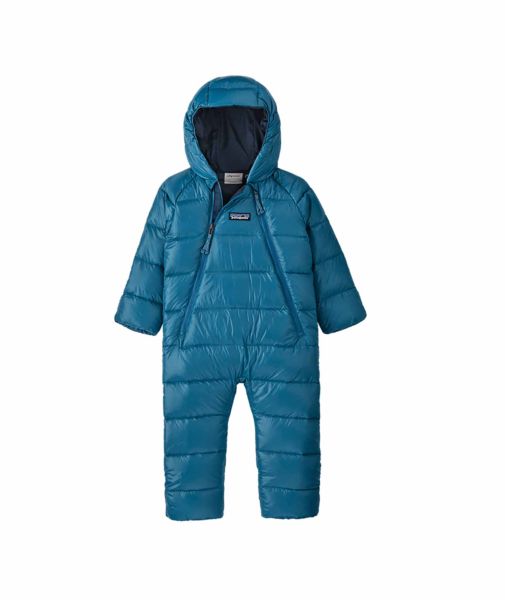 Patagonia Infant Hi-Loft Down Sweater Bunting | Kinder Overall Wavy Blue