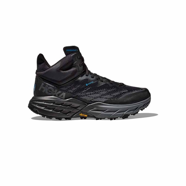 Hoka Speedgoat 5 MID GTX - Herren Laufschuh - Black - Black Seitenansicht