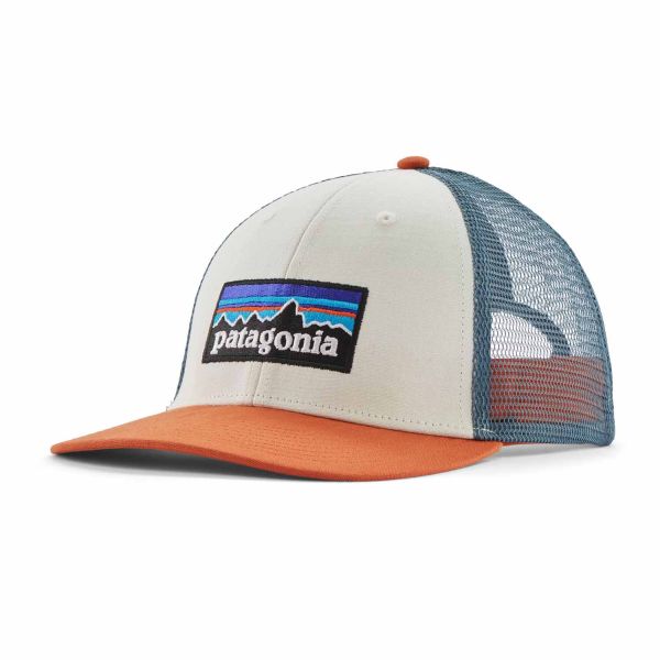 Patagonia P-6 Logo LoPro Trucker Hat White w/Retail Rust