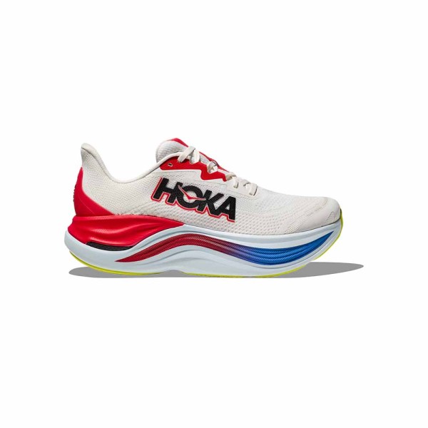 Hoka Skyward X - Herren Laufschuh - BLANC DE BLANC / VIRTUAL BLUE Seitenansicht