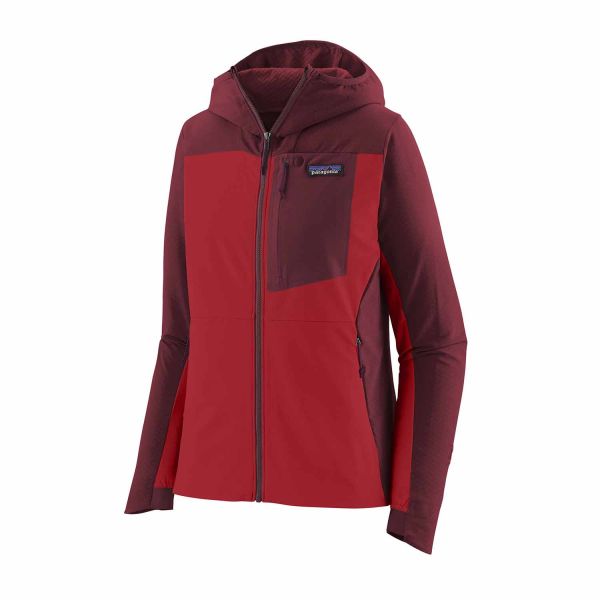 Patagonia W's R1® CrossStrata Hoody Touring Red