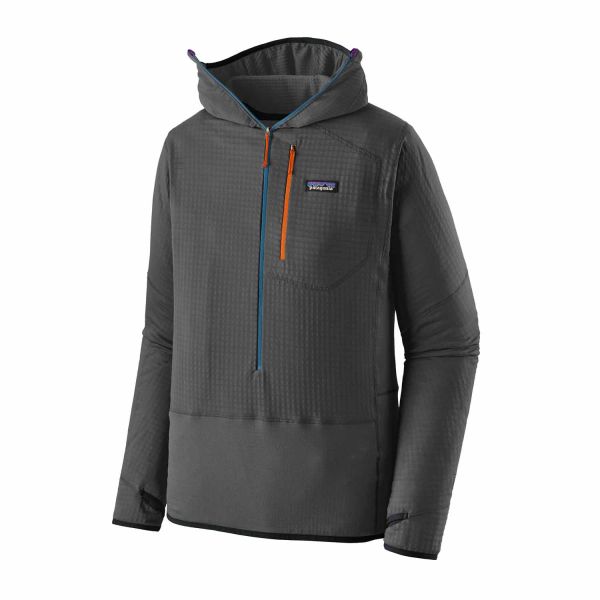 Patagonia M´s R1 Pullover Hoody Forge Grey w/Enless Blue