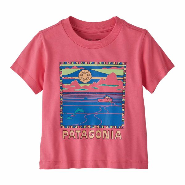 Patagonia Baby Graphic T-Shirt Summit Swell: Afternoon Pink