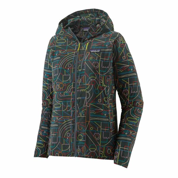 Patagonia Women's Houdini Jacket Loose Yourself Outline: Nouveau Green