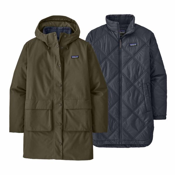 Patagonia W'S Pine Bank 3-In-1 Parka Basin Green
