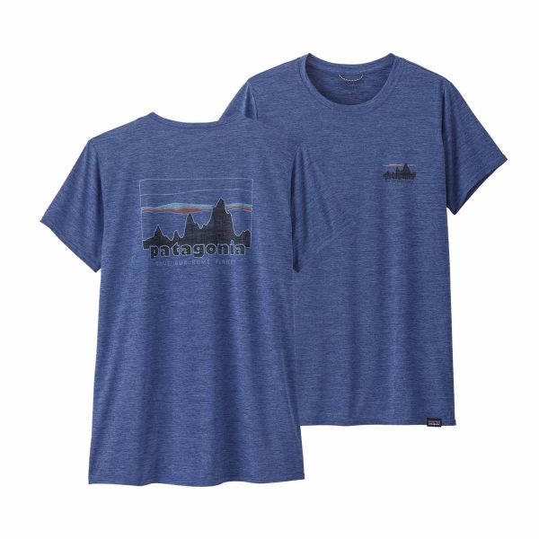 Patagonia Women's Capilene® Cool Daily Graphic Shirt '73 Skyline: Current Blue X-Dye