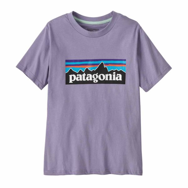 Patagonia K'S P-6 Logo T-Shirt Rock Wash: Concrete Purple