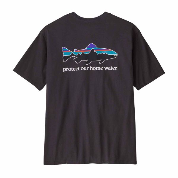 Patagonia Men's Home Water Trout Organic T-Shirt Ink Black