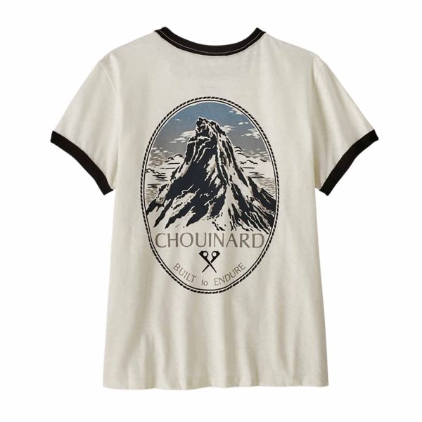 Patagonia W'S Chouinard Crest Ringer Responsibili-Tee - Damen T-Shirt - Birch White