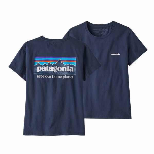 Patagonia Women's P-6 Mission Organic T-Shirt New Navy