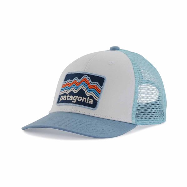 Patagonia K's Trucker Hat Ridge Rise Stripe: Light Plume Grey