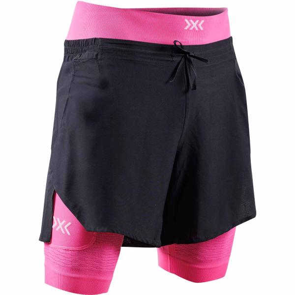 X-Bionic X-Bionic® Effektor 2In1 Shorts Men - X Black-Neo Pink - Herren Fronansicht