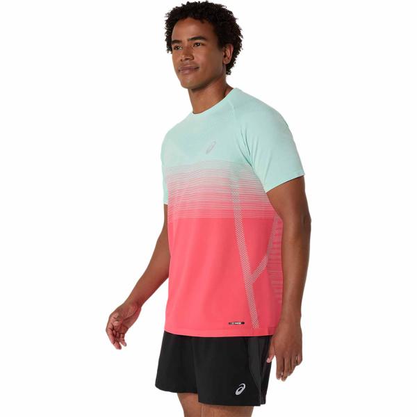 Asics Seamless SS Top Coral Reef/Oasis Green