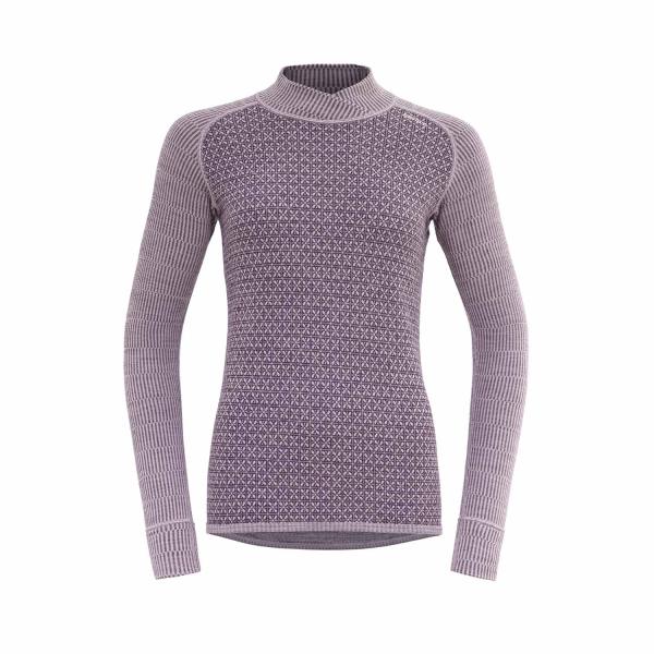 Devold Kvitegga Merino 230 Cross Neck Women Orchid