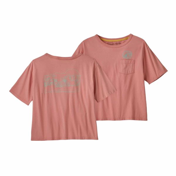 Patagonia W's Lost and Found Organic Easy Cut Pocket Tee Sunfade Pink
