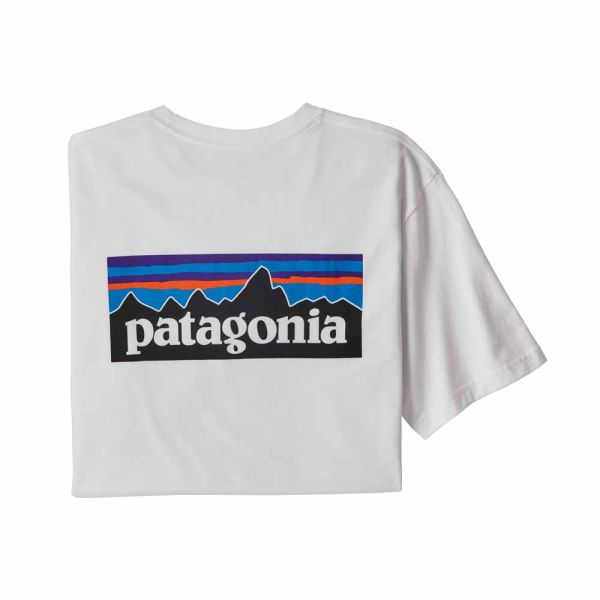 Patagonia M's P-6 Logo Responsibili-Tee White