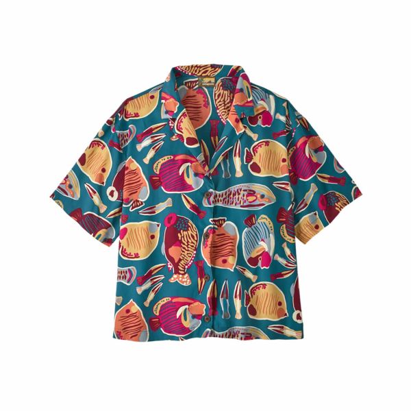 Patagonia Women's Tidal Threads Shirt Wrasse: Wetland Blue