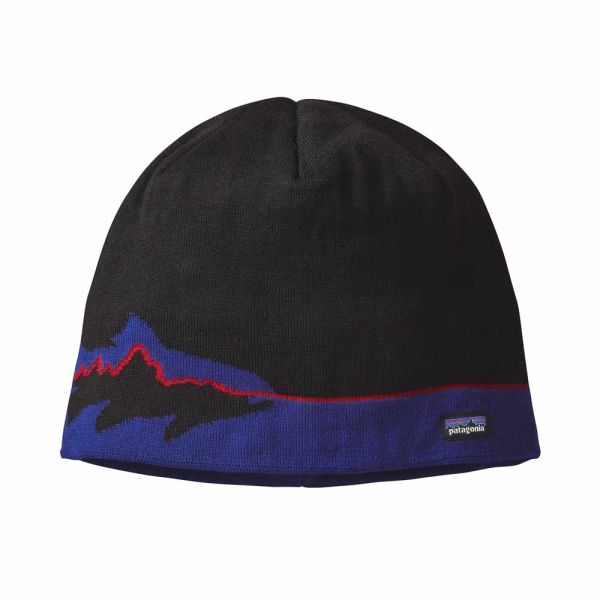 Patagonia Beanie Hat Mütze Fitz Roy Trout: Black