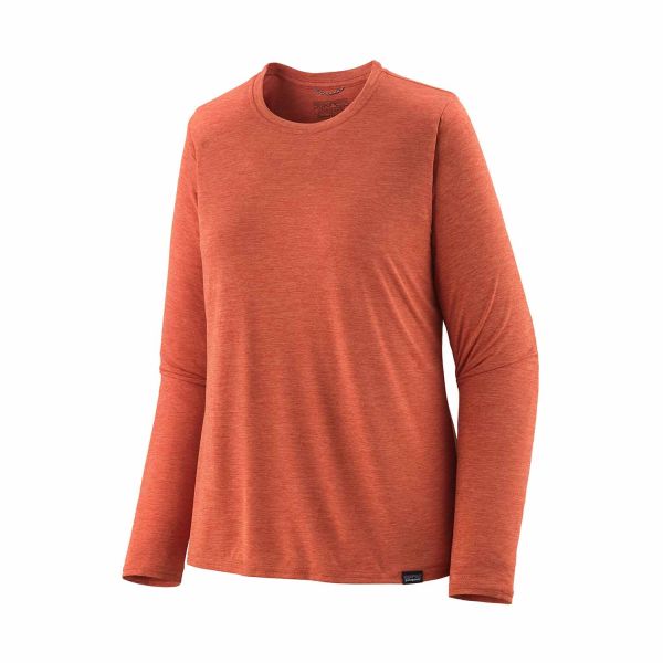 Patagonia Women's Long-Sleeved Capilene® Cool Daily Graphic Shirt Quartz Coral - Light Quartz Coral X-Dye