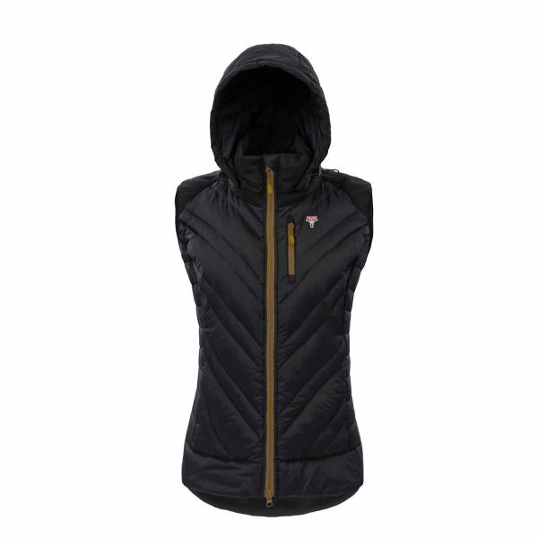 Grüezi Bag Lightful Downwool Vest - Black - Mustard - Damen Daunenweste