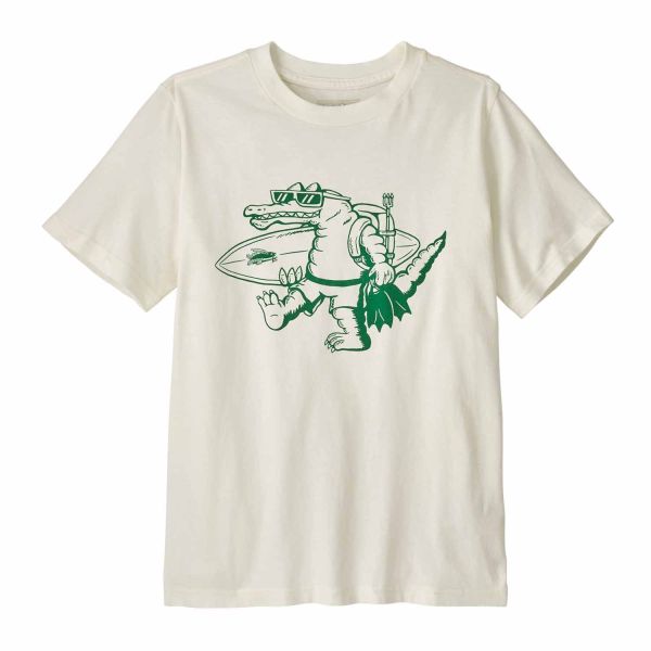 Patagonia Kid’s Graphic T-Shirt Water People Gator: Birch White