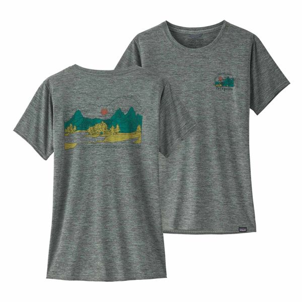 Patagonia Women's Capilene® Cool Daily Graphic Shirt Lost And Found: Sleet Green X-Dye