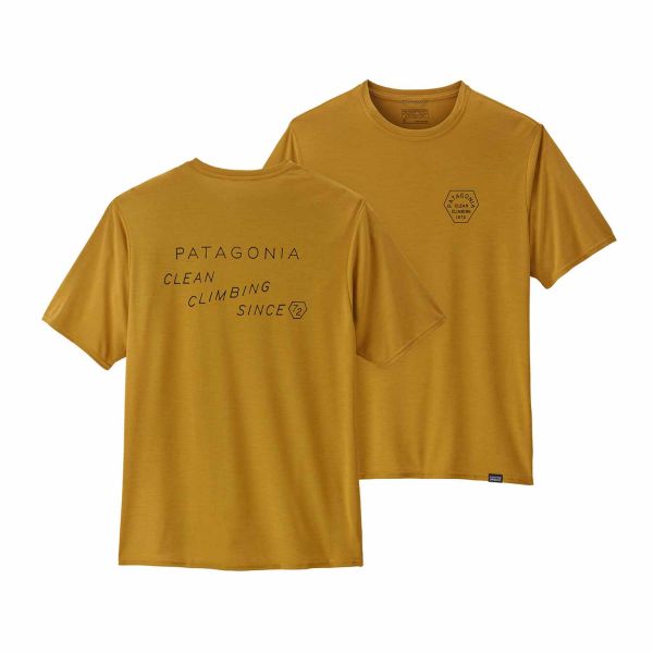 Patagonia M´s Capilene Cool Daily Graphic Shirt Clean Climb Type: Cabin Gold X-Dye