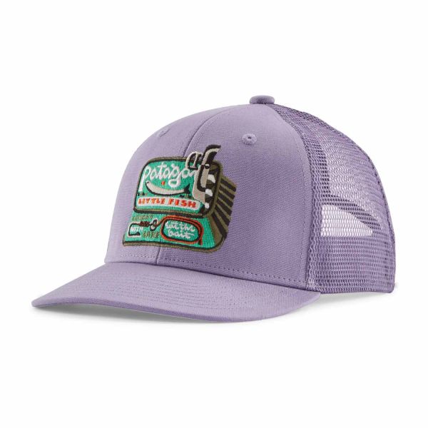 Patagonia K's Trucker Hat Little Fish: Concrete Pruple