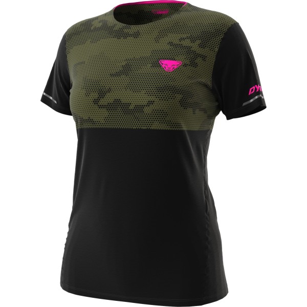 Dynafit Trail Graphic Shirt Damen Wintermoss/Exagon Camo