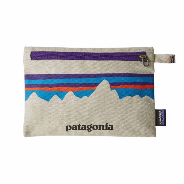 Patagonia Zippered Pouch Kulturtasche P-6 Fitz Roy_ Bleached Stone