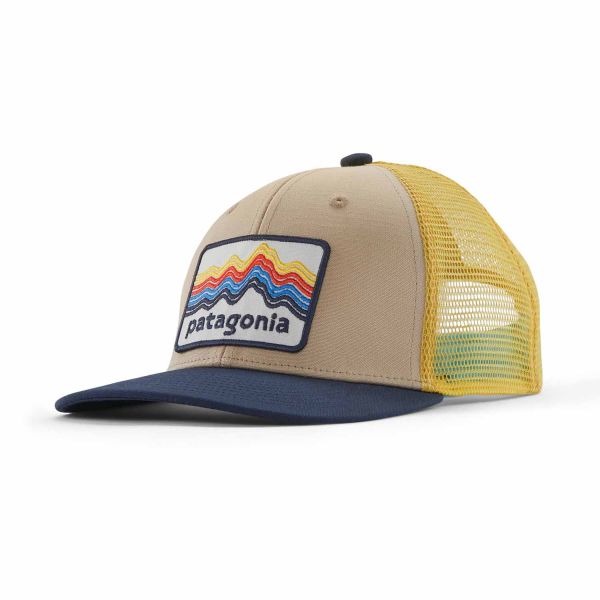 Patagonia K's Trucker Hat Ridge Rise Stripe: Oar tan