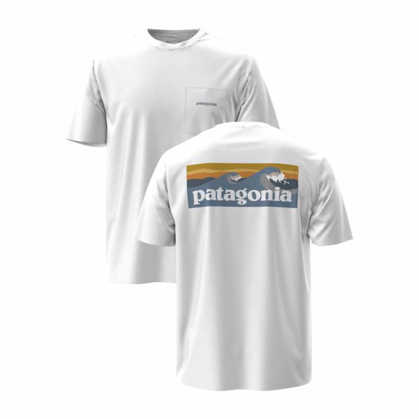 Patagonia Men's Boardshort Logo Pocket Responsibili-Tee White