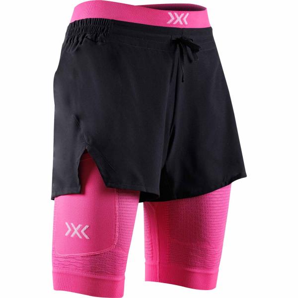 X-Bionic X-Bionic® Effektor 2In1 Shorts Damen - X Black-Neo Pink - Trailrunninghose