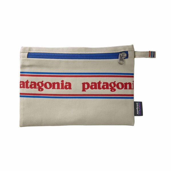Patagonia Zippered Pouch Kulturtasche Park Stripe Graphic: Bleached Stone