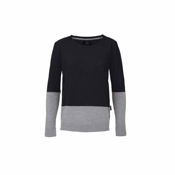 Pally'Hi Knit Sweater Clean Queen Damen Bluek / Heather Grey