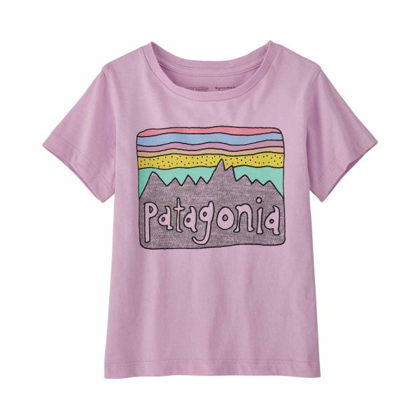 Patagonia Baby Regenerative Organic Certified Cotton Fitz Roy Skies T-Shirt Dragon Purple