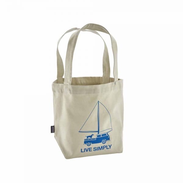 Patagonia Mini Tote live simply wind powered: bleached stone